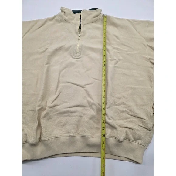 Vintage Slazenger Golf Cotton Heavy Tweed Hong Kong 1/4 Zip Pullover - XXL